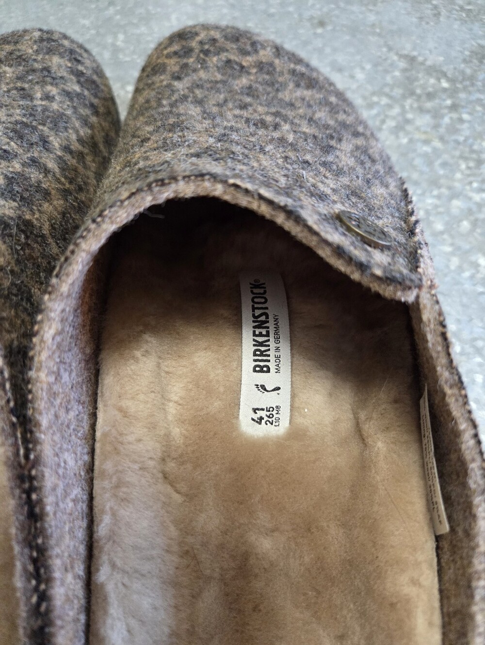Birkenstock Zermatt Wool Felt Leopard EU Size 41 - Picture 6 of 7